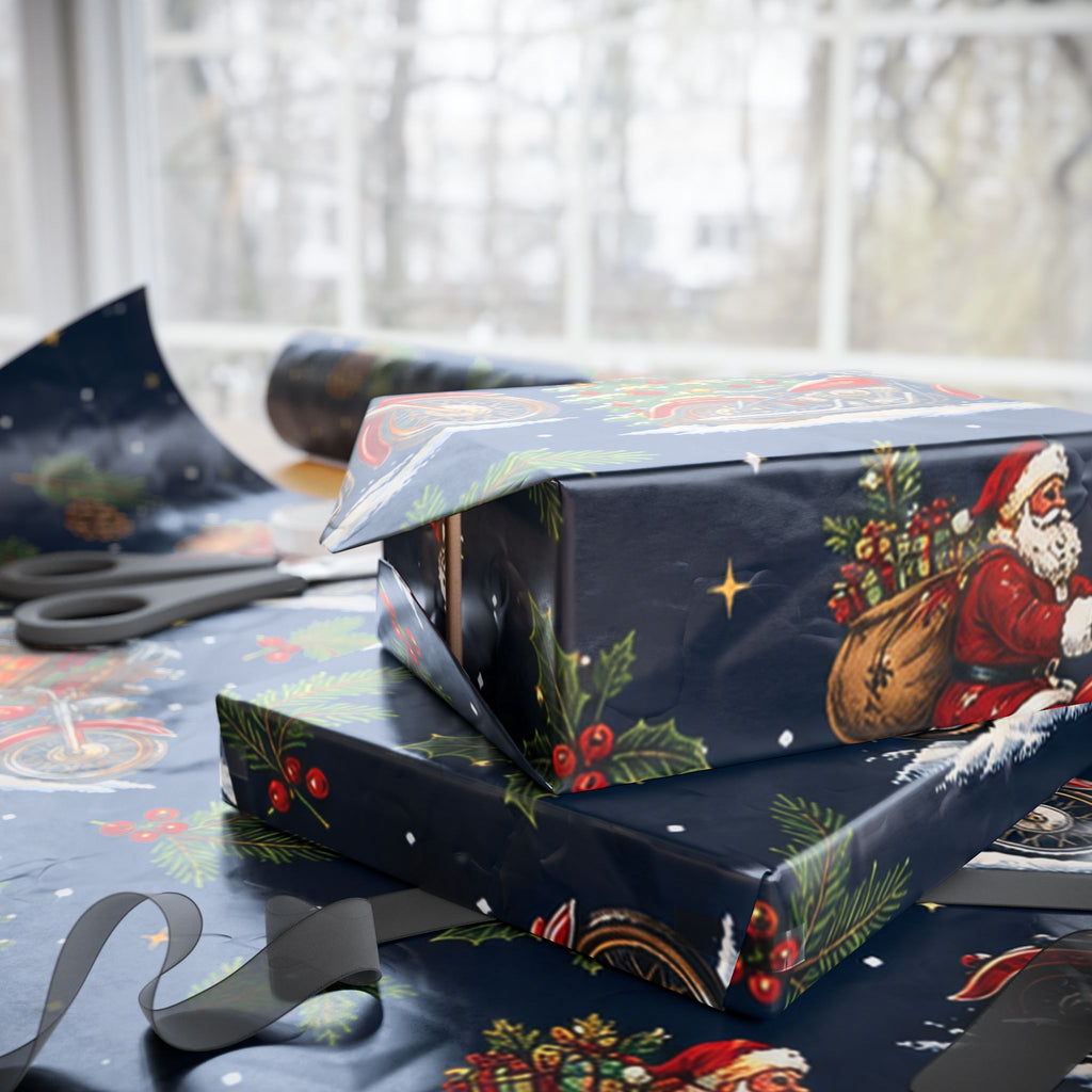 Christmas Santa & Christmas Tree Wrapping Paper
