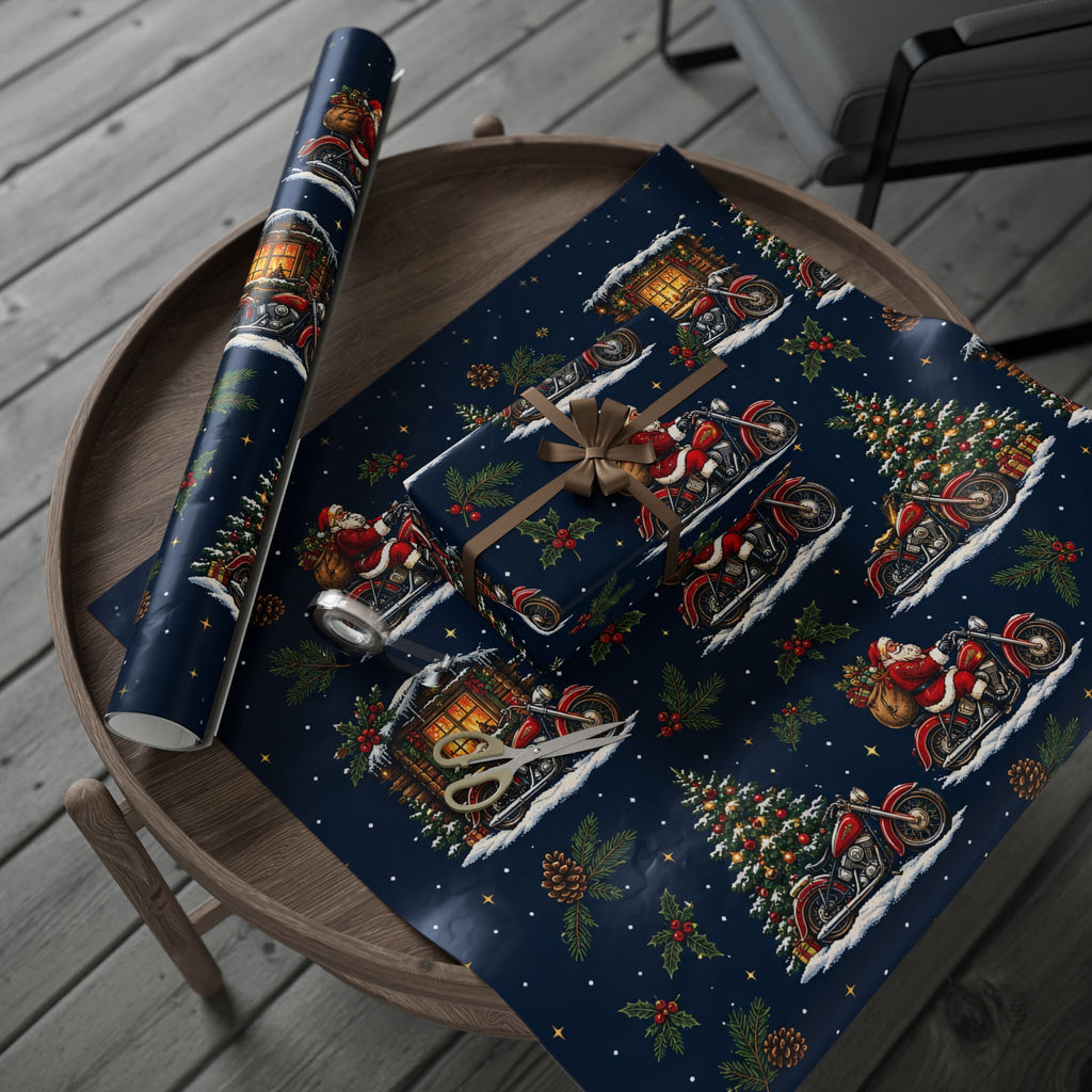 Christmas Santa & Christmas Tree Wrapping Paper