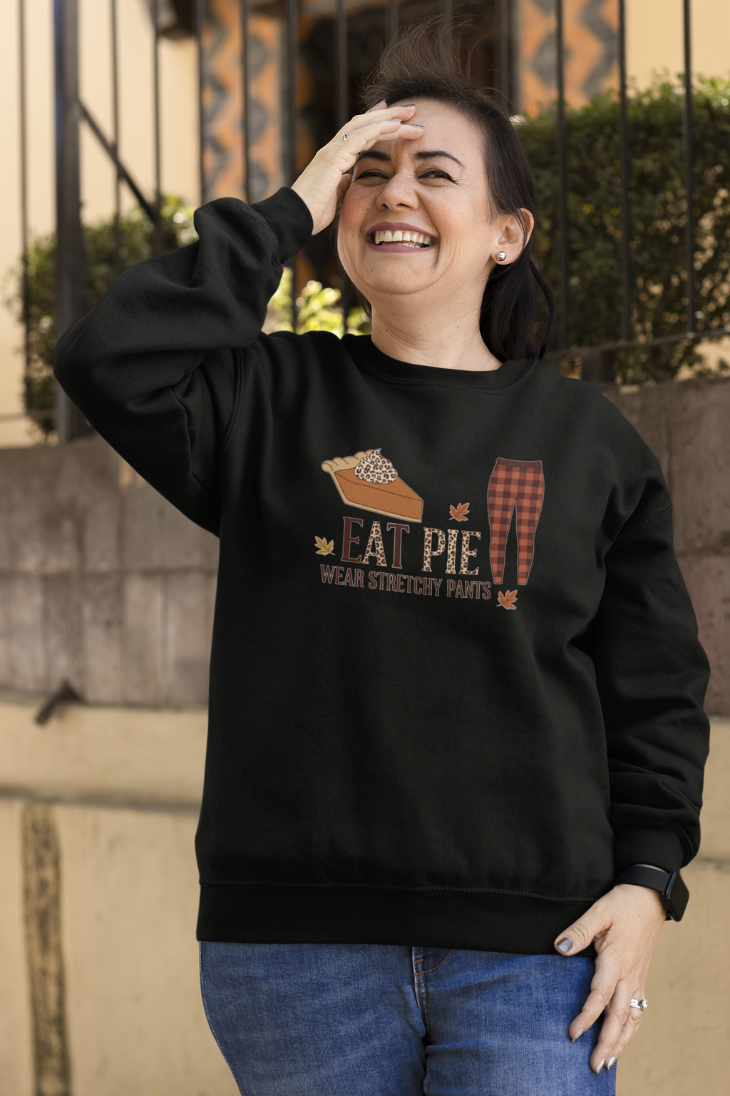 Eat Pie Wear Stretchy Pants Thanksgiving Shirt
