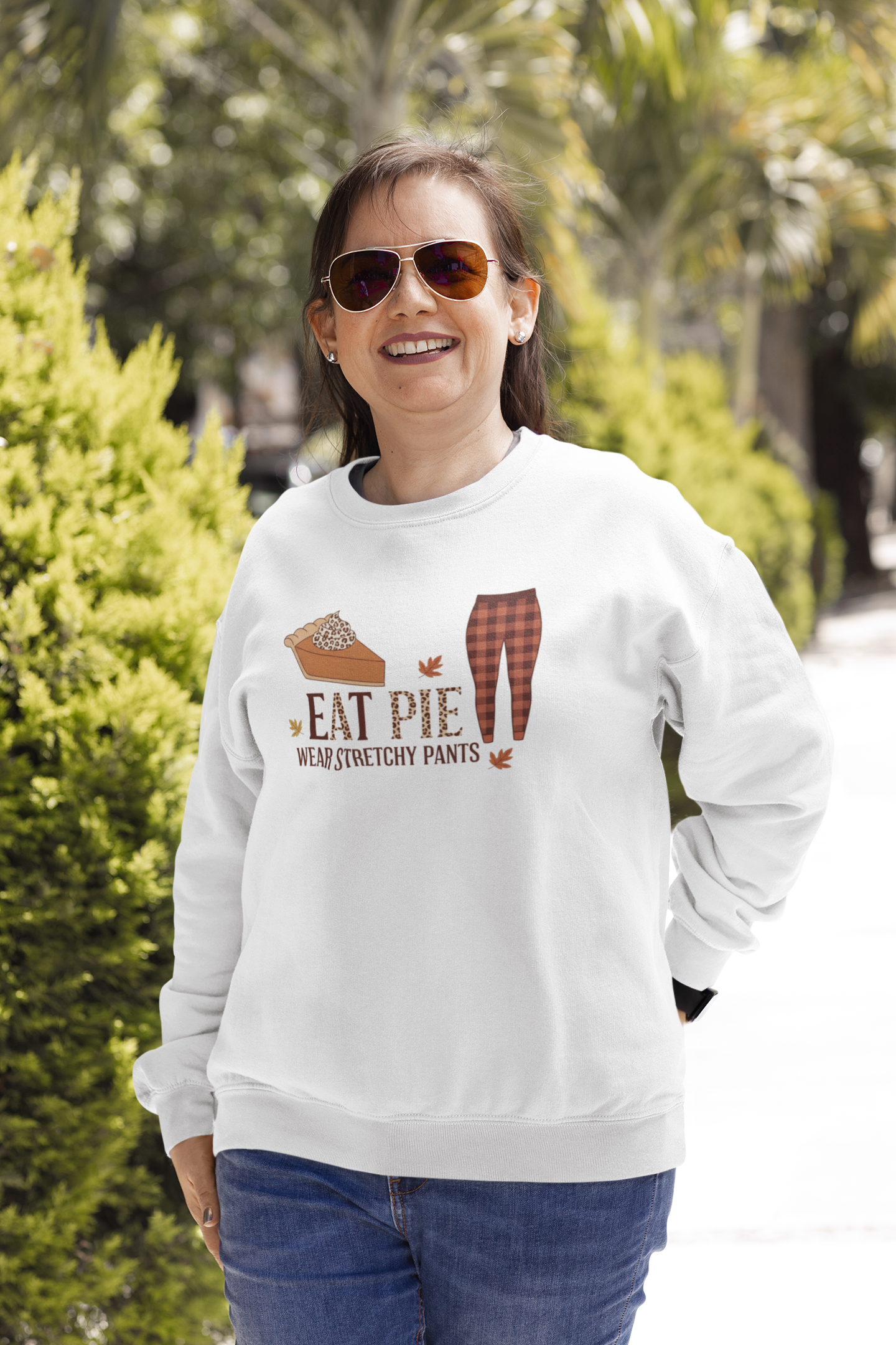 Eat Pie Wear Stretchy Pants Thanksgiving Shirt