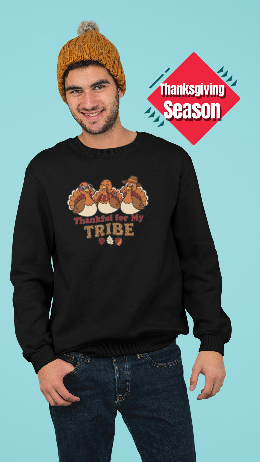 Thankful for My Tribe Thanksgiving Shirt