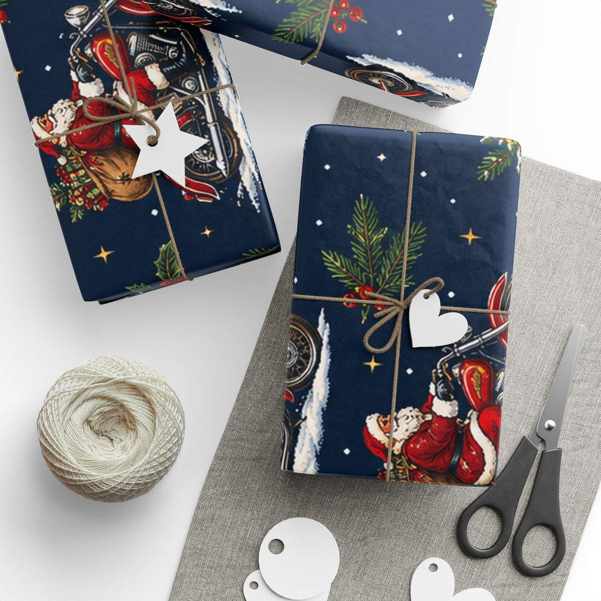 Christmas Santa & Christmas Tree Wrapping Paper