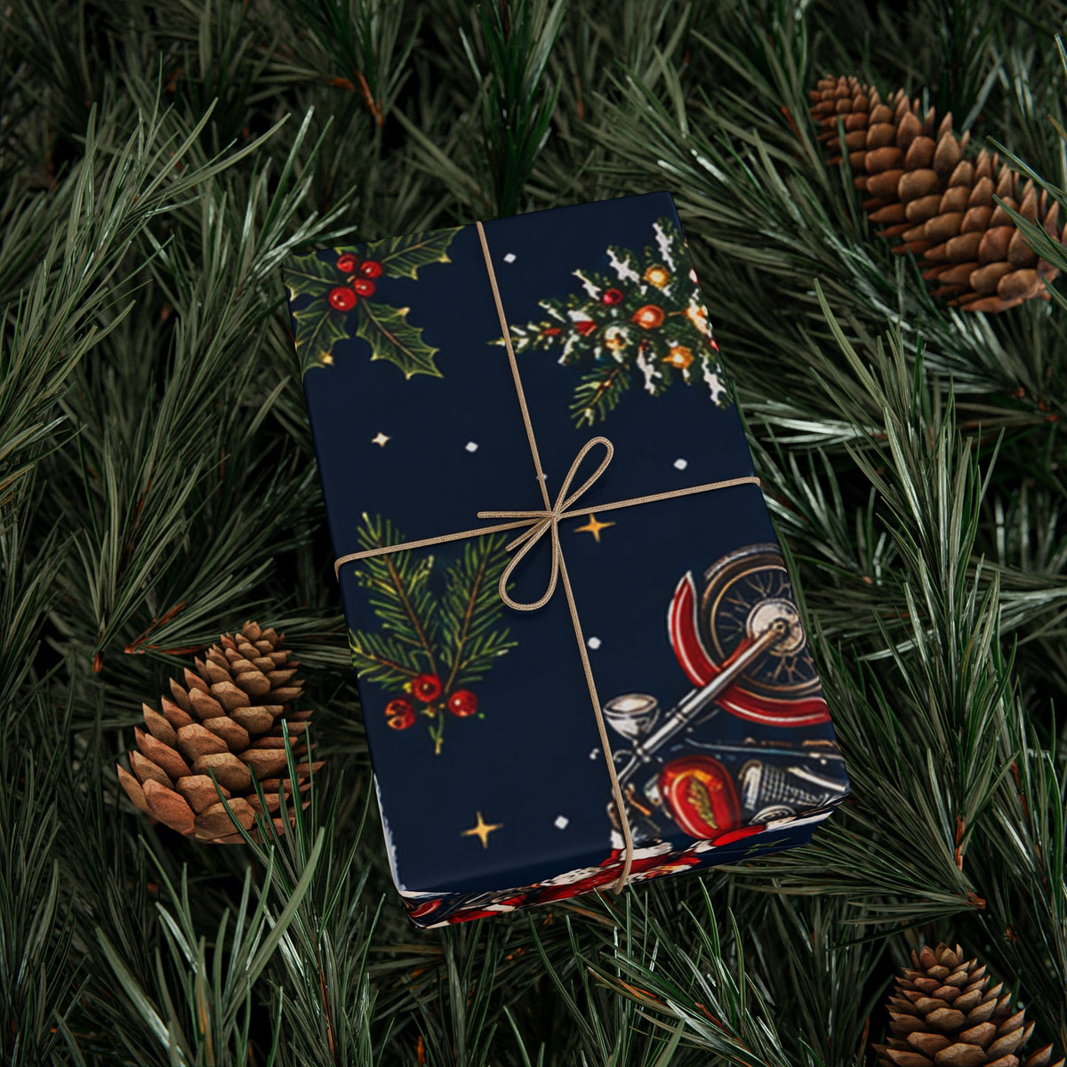 Christmas Santa & Christmas Tree Wrapping Paper