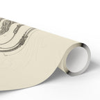Vintage Motorcycle Blueprint Wrapping Paper