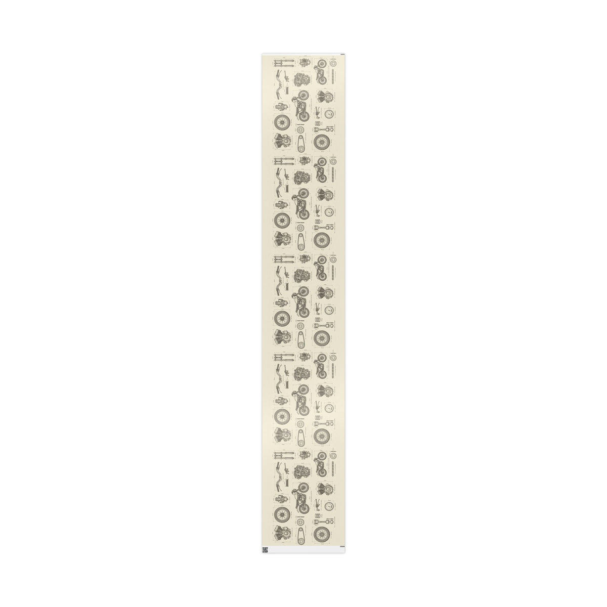 Vintage Motorcycle Blueprint Wrapping Paper