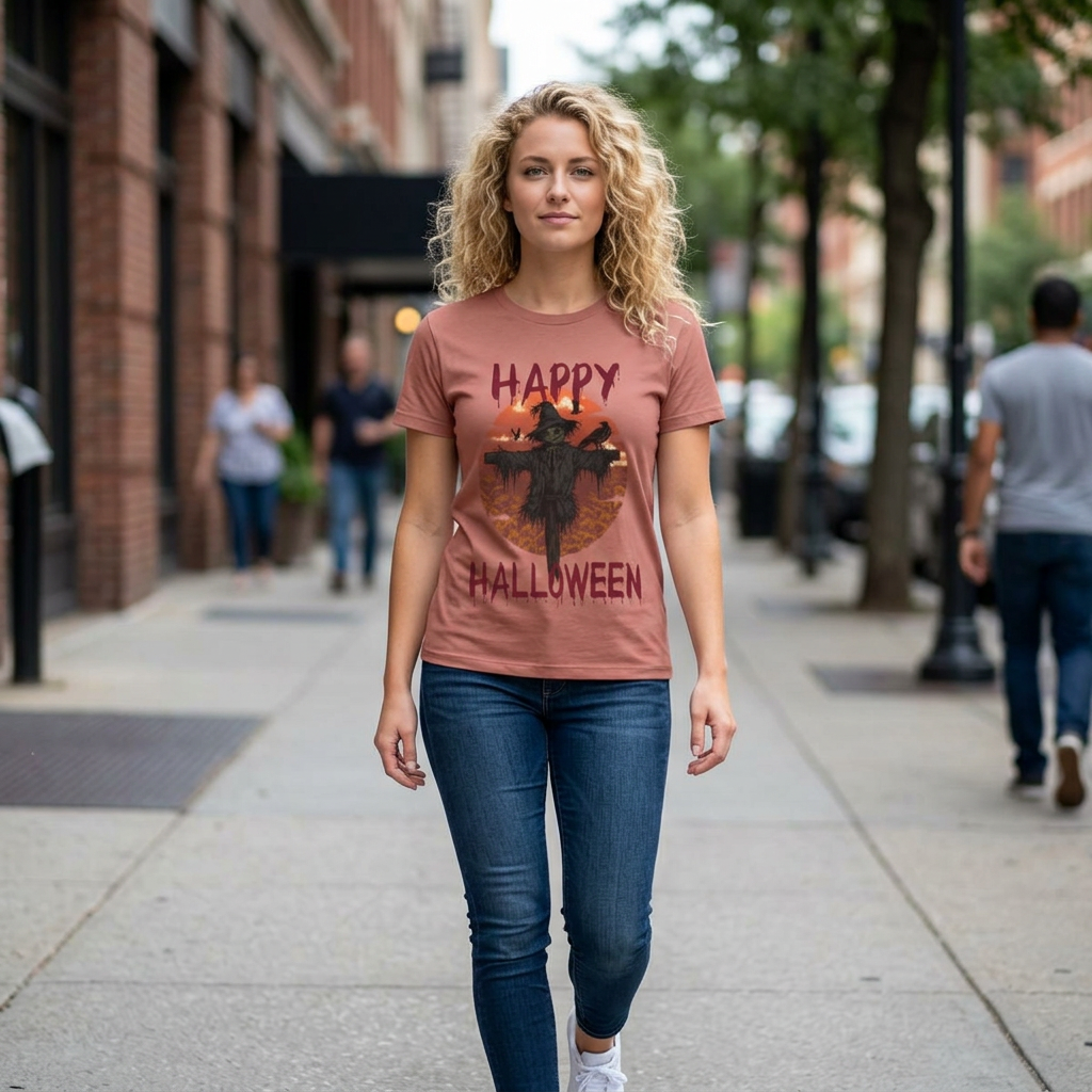Creepy Scarecrow Halloween T-Shirt