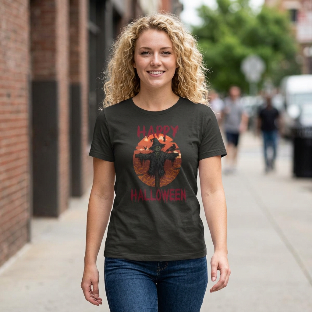 Creepy Scarecrow Halloween T-Shirt