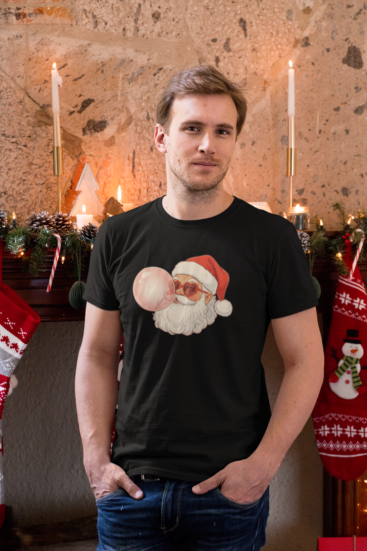 Santa Retro Christmas T-shirt